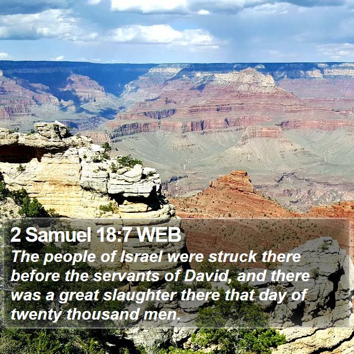 2 Samuel 18:7 WEB Bible Study