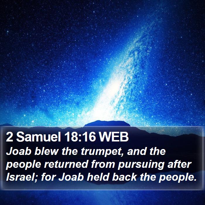 2 Samuel 18:16 WEB Bible Study