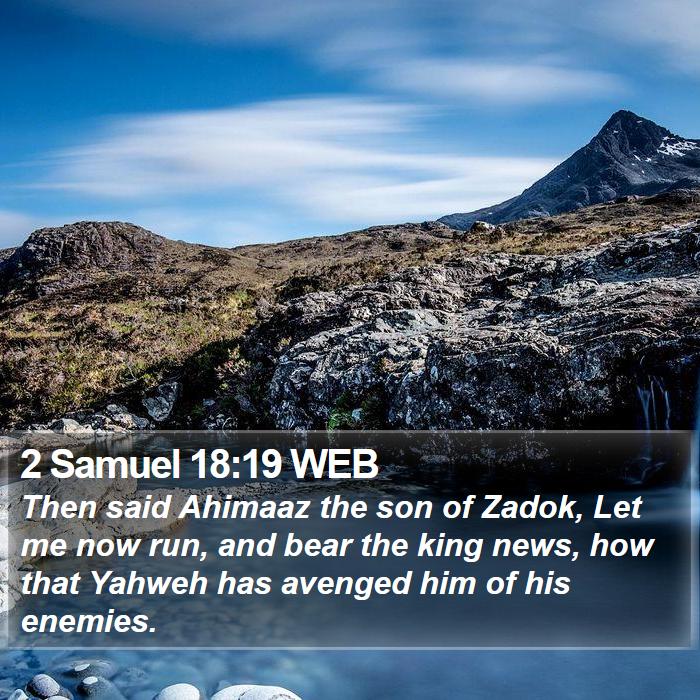 2 Samuel 18:19 WEB Bible Study