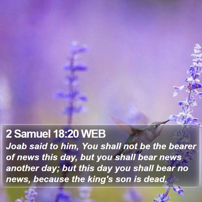 2 Samuel 18:20 WEB Bible Study