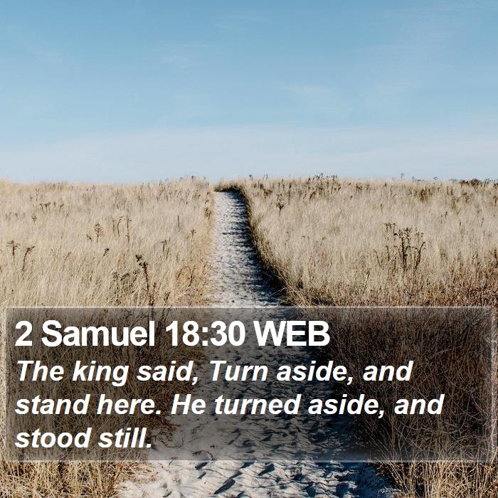 2 Samuel 18:30 WEB Bible Study