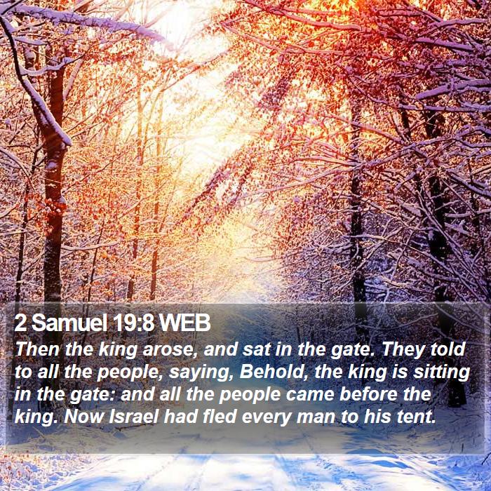 2 Samuel 19:8 WEB Bible Study