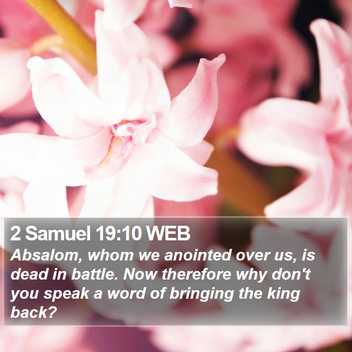 2 Samuel 19:10 WEB Bible Study