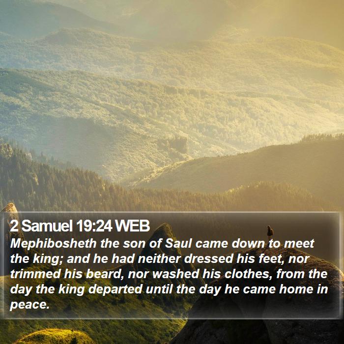 2 Samuel 19:24 WEB Bible Study