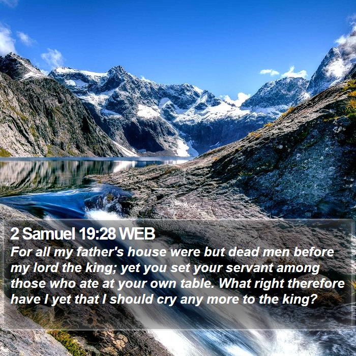 2 Samuel 19:28 WEB Bible Study