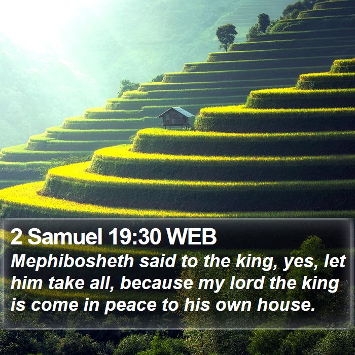 2 Samuel 19:30 WEB Bible Study