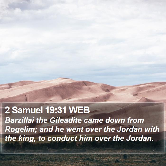 2 Samuel 19:31 WEB Bible Study