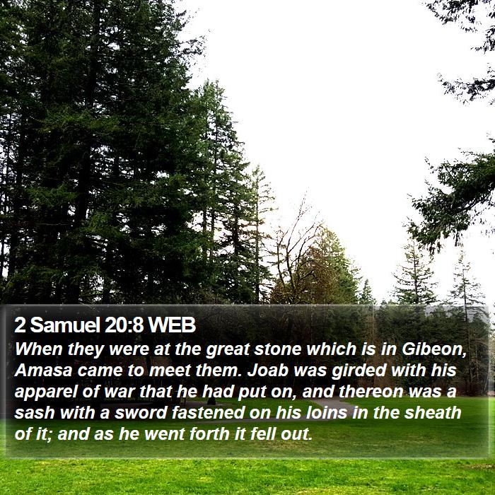 2 Samuel 20:8 WEB Bible Study