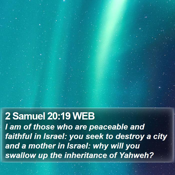 2 Samuel 20:19 WEB Bible Study