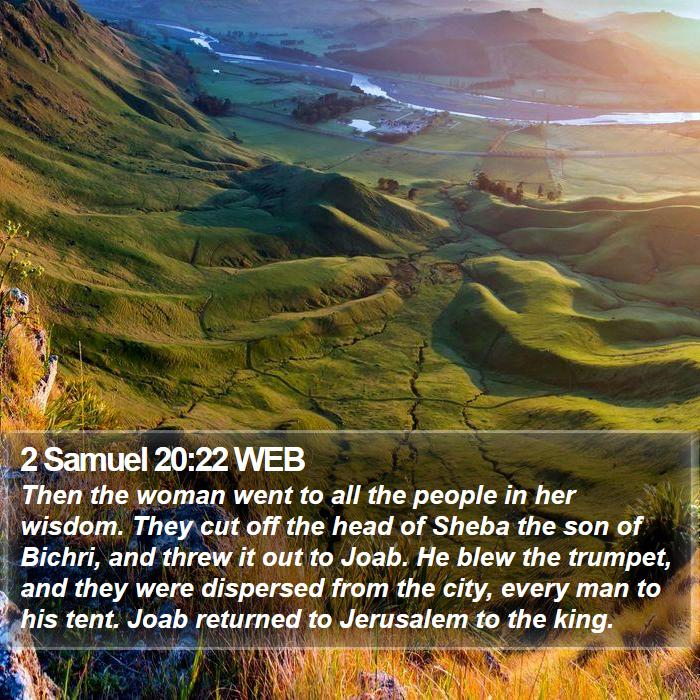 2 Samuel 20:22 WEB Bible Study