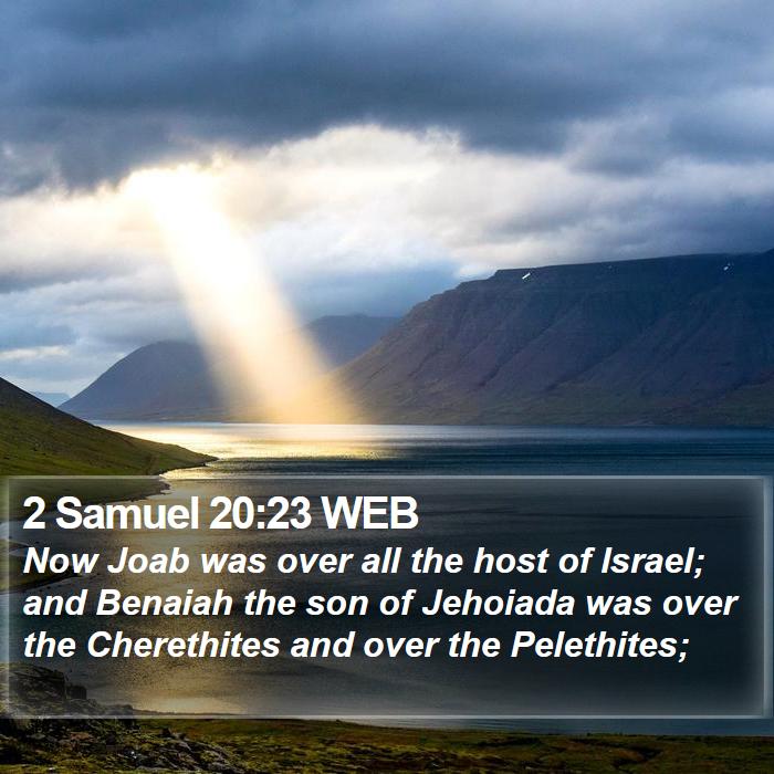 2 Samuel 20:23 WEB Bible Study