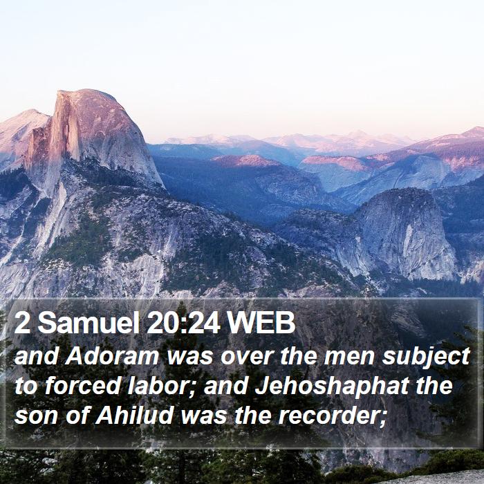 2 Samuel 20:24 WEB Bible Study