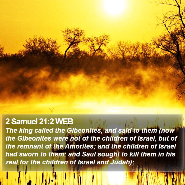 2 Samuel 21:2 WEB Bible Study