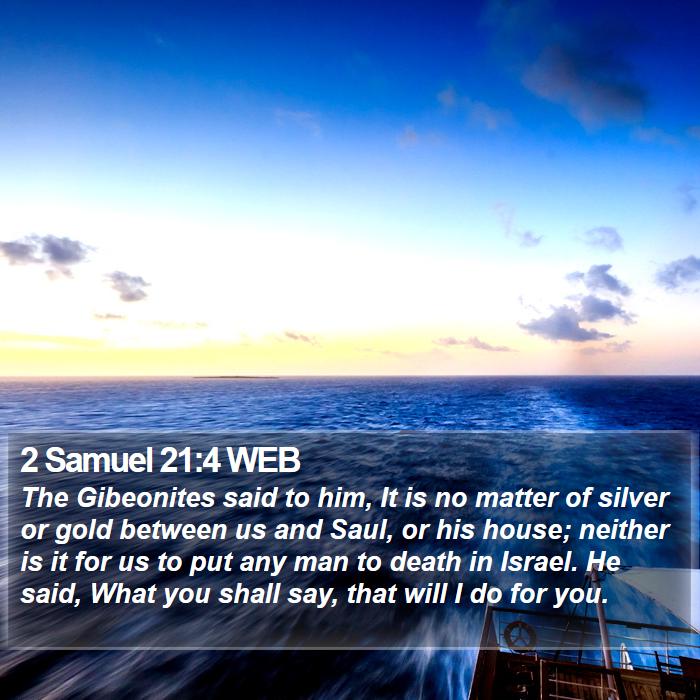 2 Samuel 21:4 WEB Bible Study