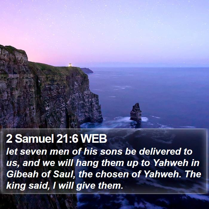 2 Samuel 21:6 WEB Bible Study