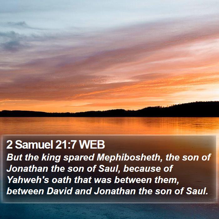 2 Samuel 21:7 WEB Bible Study