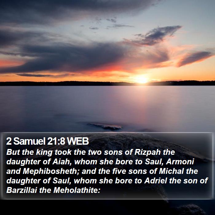 2 Samuel 21:8 WEB Bible Study