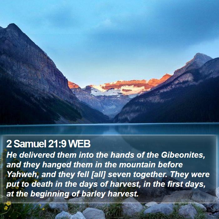 2 Samuel 21:9 WEB Bible Study