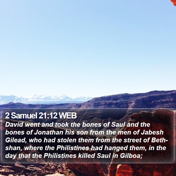 2 Samuel 21:12 WEB Bible Study