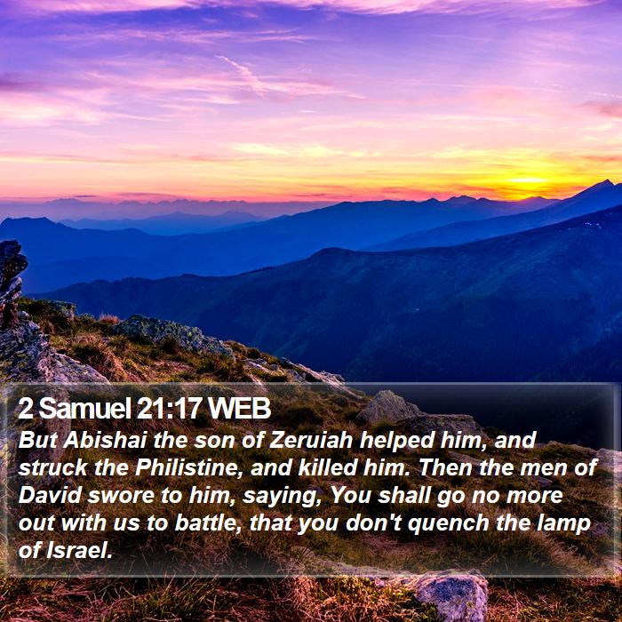 2 Samuel 21:17 WEB Bible Study