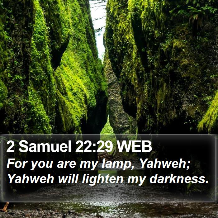 2 Samuel 22:29 WEB Bible Study