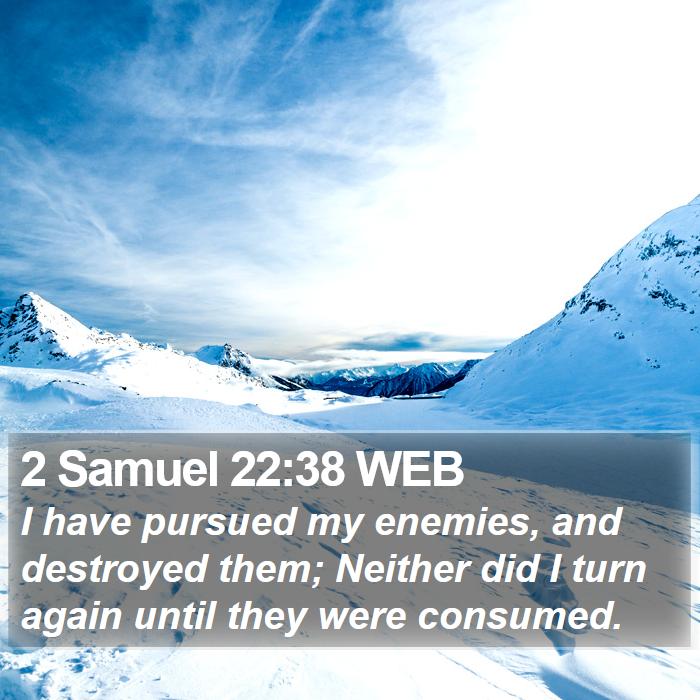 2 Samuel 22:38 WEB Bible Study