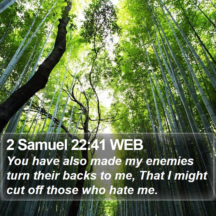 2 Samuel 22:41 WEB Bible Study