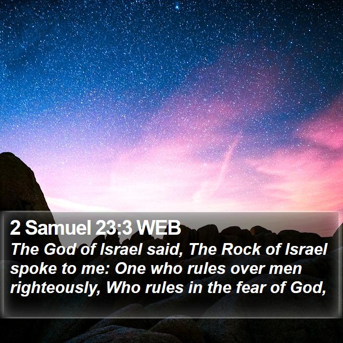 2 Samuel 23:3 WEB Bible Study