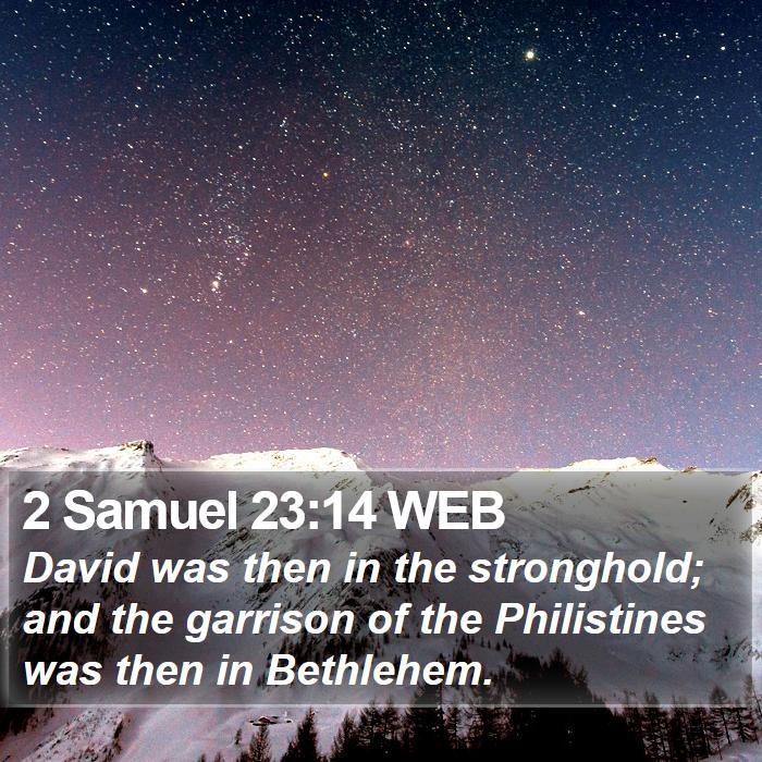 2 Samuel 23:14 WEB Bible Study