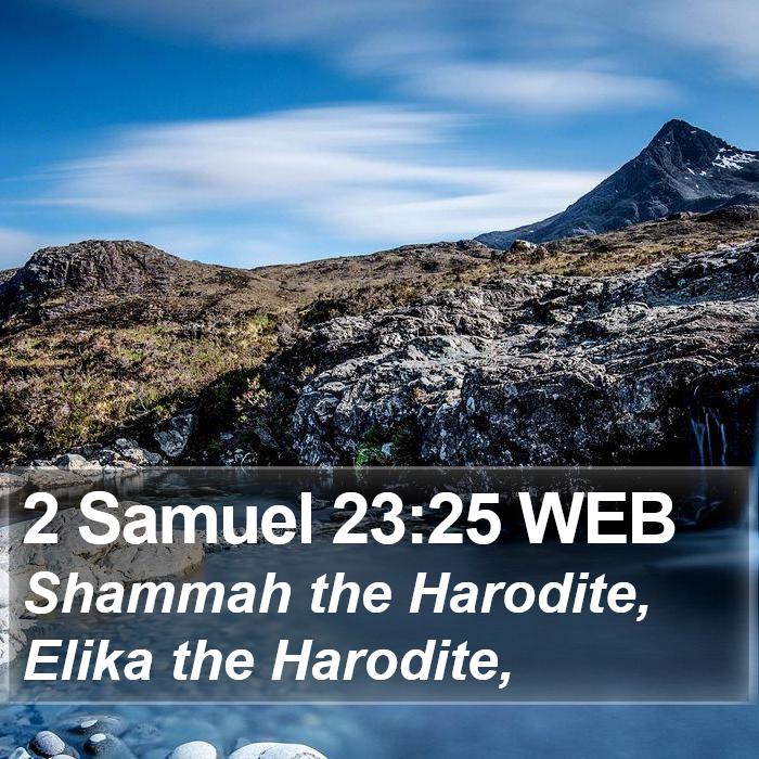 2 Samuel 23:25 WEB Bible Study