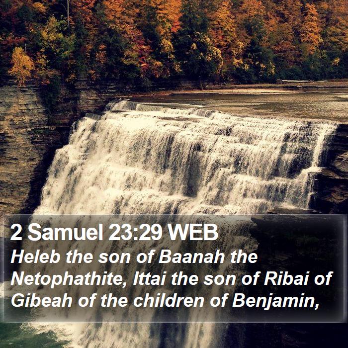 2 Samuel 23:29 WEB Bible Study