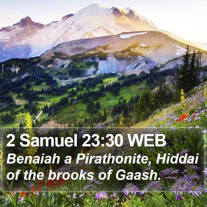 2 Samuel 23:30 WEB Bible Study