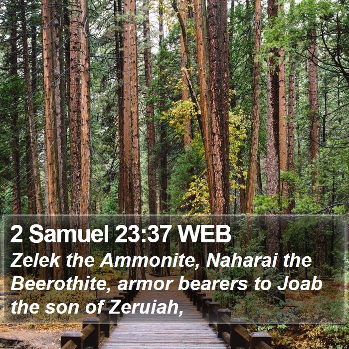 2 Samuel 23:37 WEB Bible Study