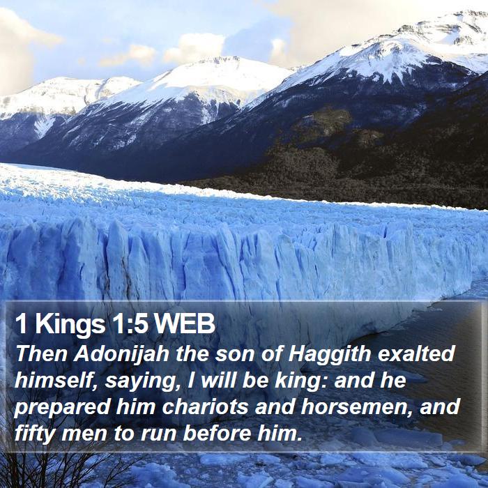 1 Kings 1:5 WEB Bible Study