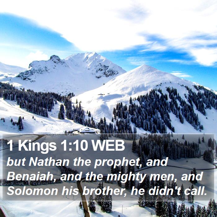 1 Kings 1:10 WEB Bible Study