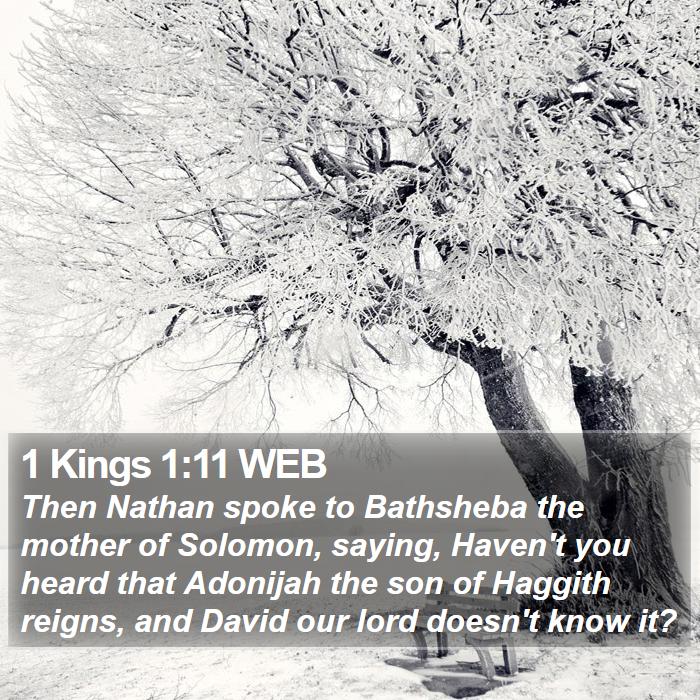 1 Kings 1:11 WEB Bible Study