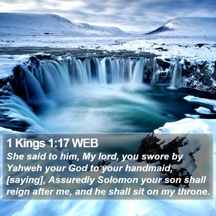 1 Kings 1:17 WEB Bible Study