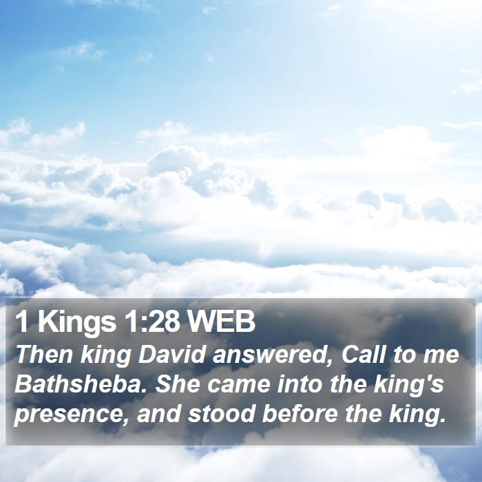 1 Kings 1:28 WEB Bible Study