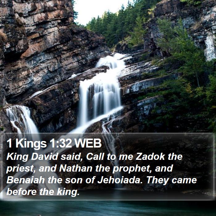 1 Kings 1:32 WEB Bible Study