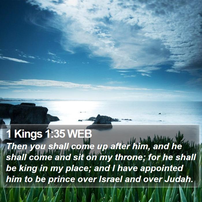 1 Kings 1:35 WEB Bible Study