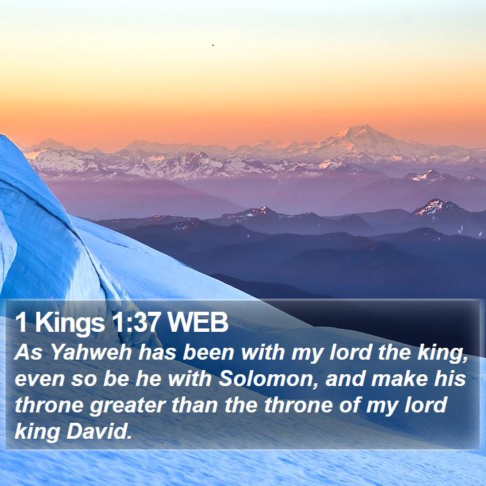 1 Kings 1:37 WEB Bible Study