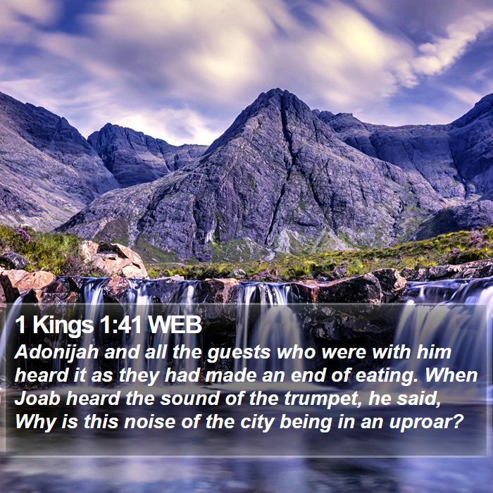 1 Kings 1:41 WEB Bible Study