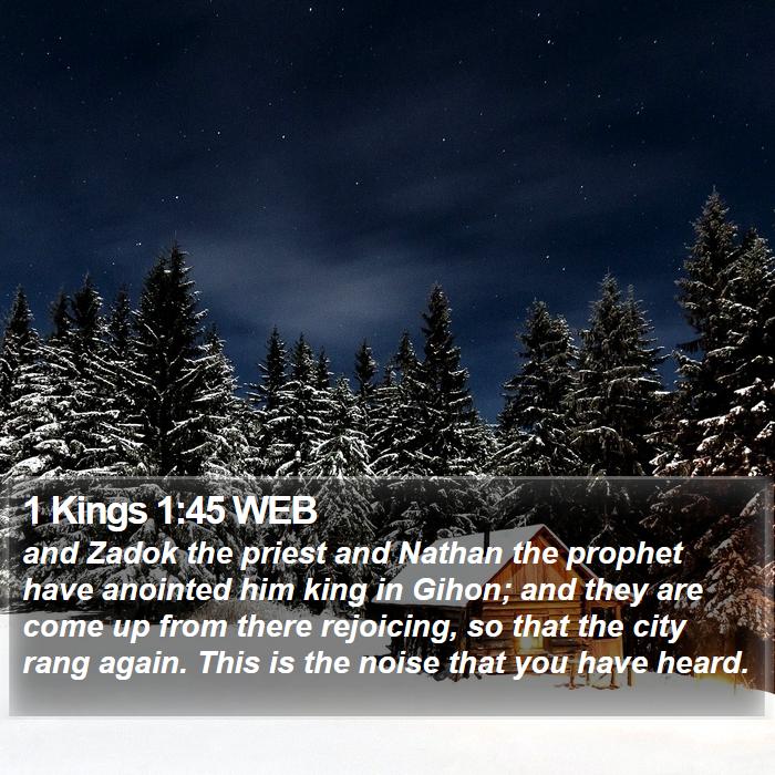 1 Kings 1:45 WEB Bible Study