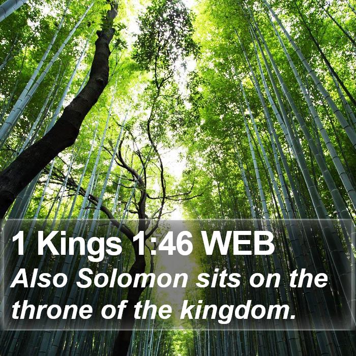 1 Kings 1:46 WEB Bible Study