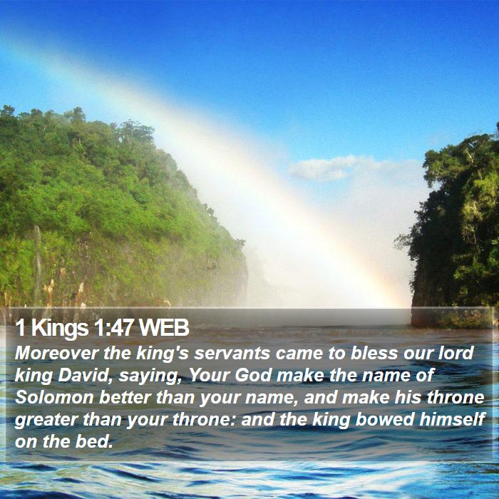 1 Kings 1:47 WEB Bible Study