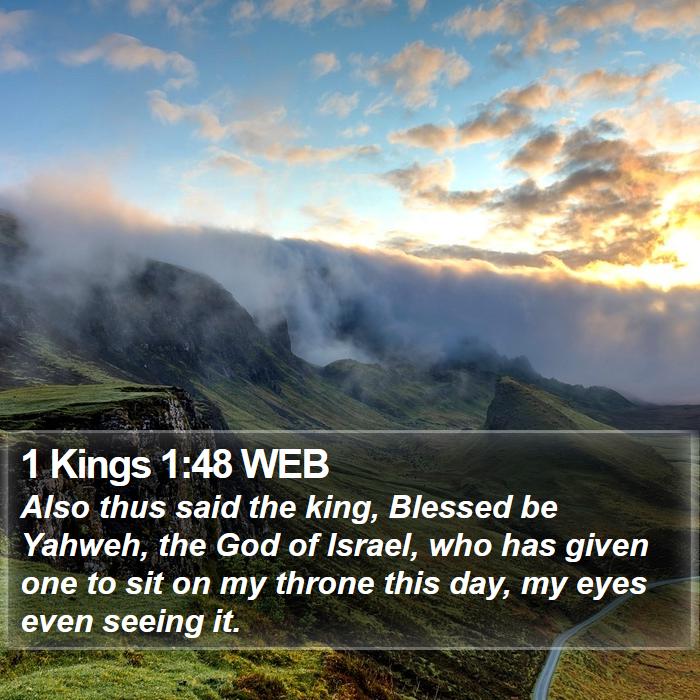 1 Kings 1:48 WEB Bible Study