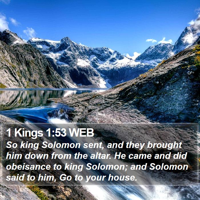 1 Kings 1:53 WEB Bible Study