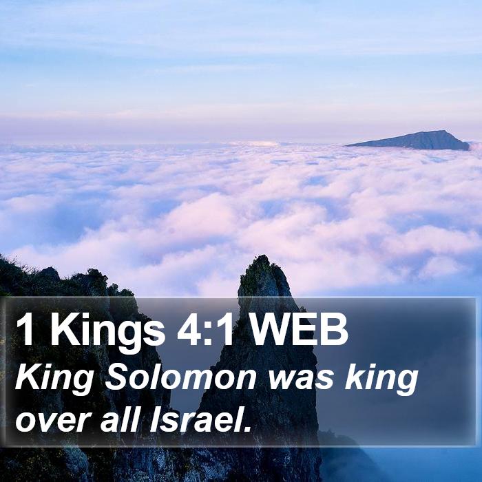 1 Kings 4:1 WEB Bible Study