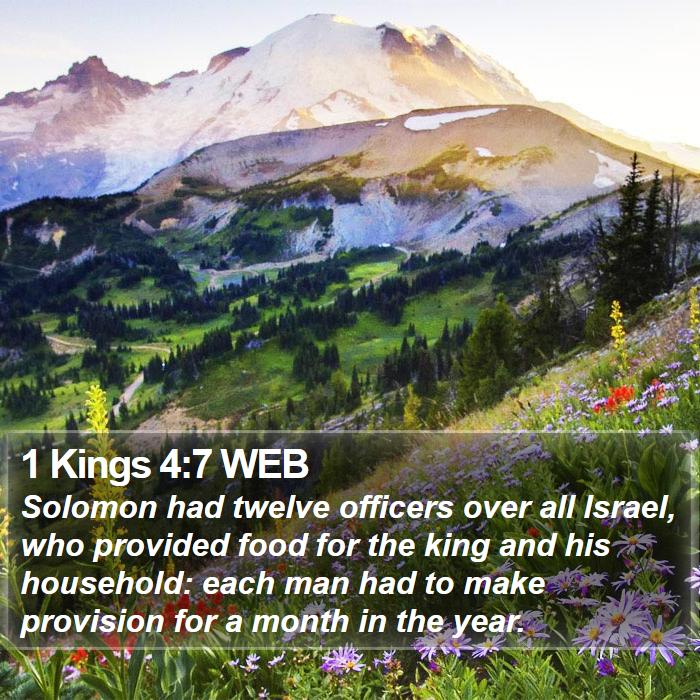 1 Kings 4:7 WEB Bible Study