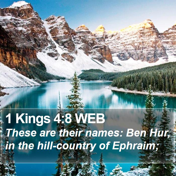 1 Kings 4:8 WEB Bible Study